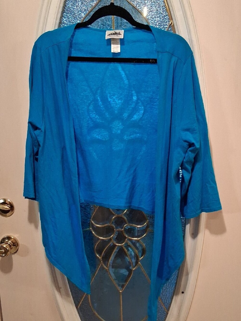 Ruby Rd. Dark Brown Cropped Capris with Button Cuff - Picture 5 of 7